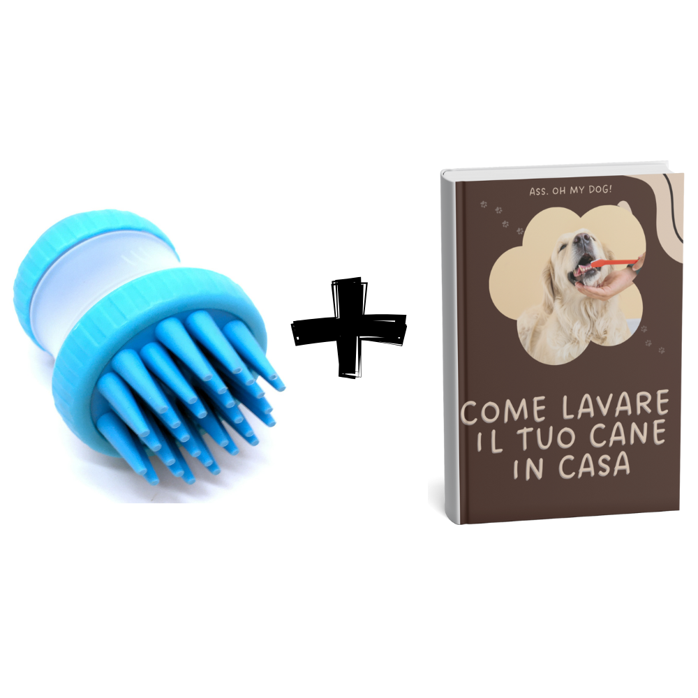 Ass. "Oh My Dog!" - Spazzola per cani 2-1 + Ebook